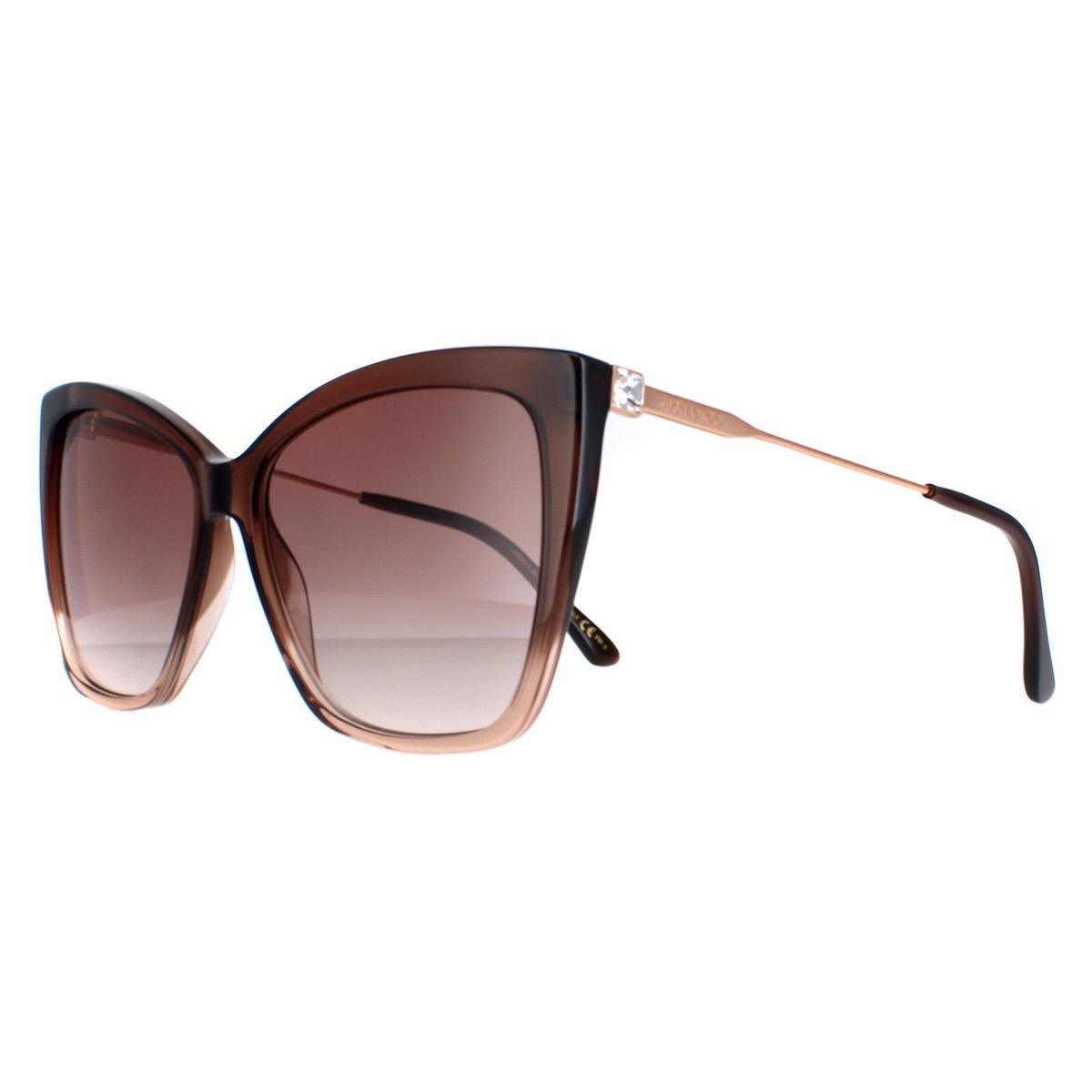 Cat-Eye-Sonnenbrille mit Kristalldetail