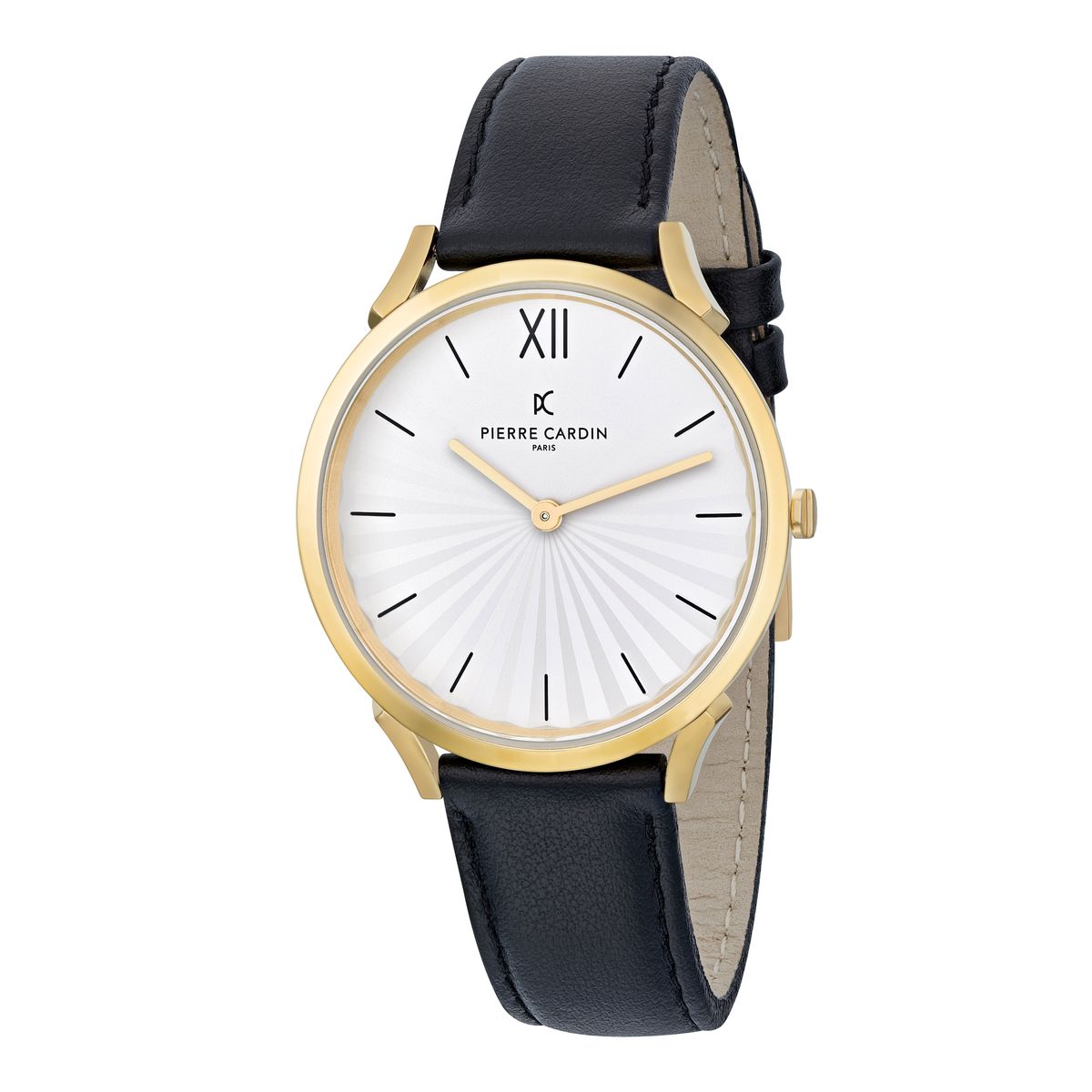 Analoge Armbanduhr mit Plissee-Zifferblatt