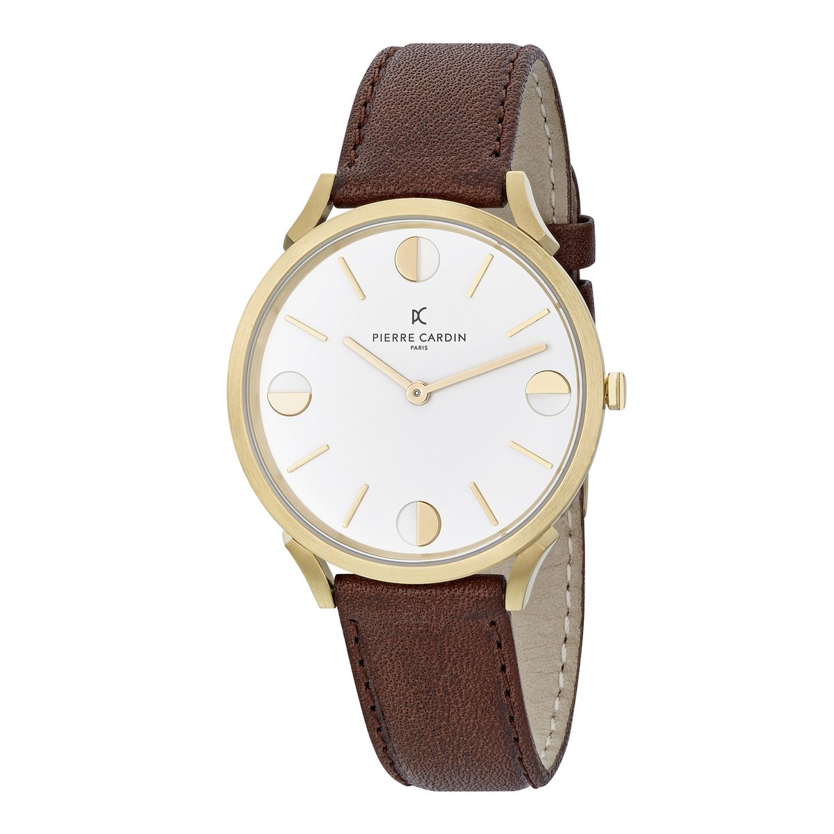 Minimalistische Armbanduhr mit Lederband
