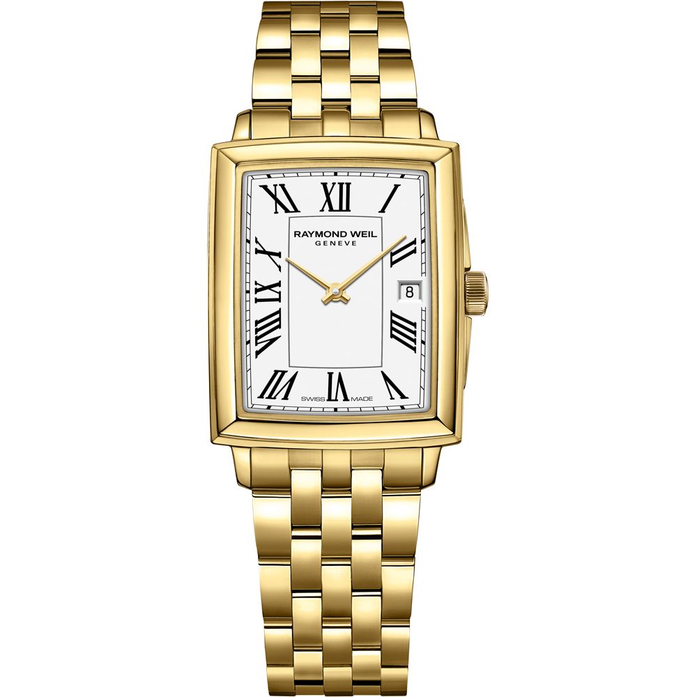 Elegante rechteckige Uhr mit römischen Ziffern