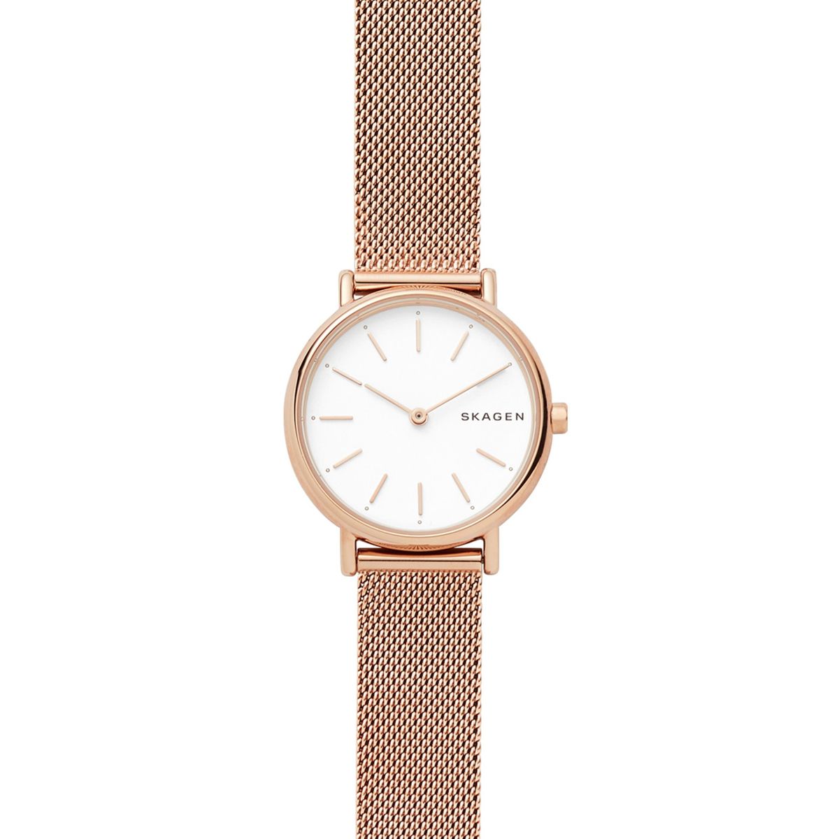 Minimalistische Armbanduhr mit Mesh-Armband
