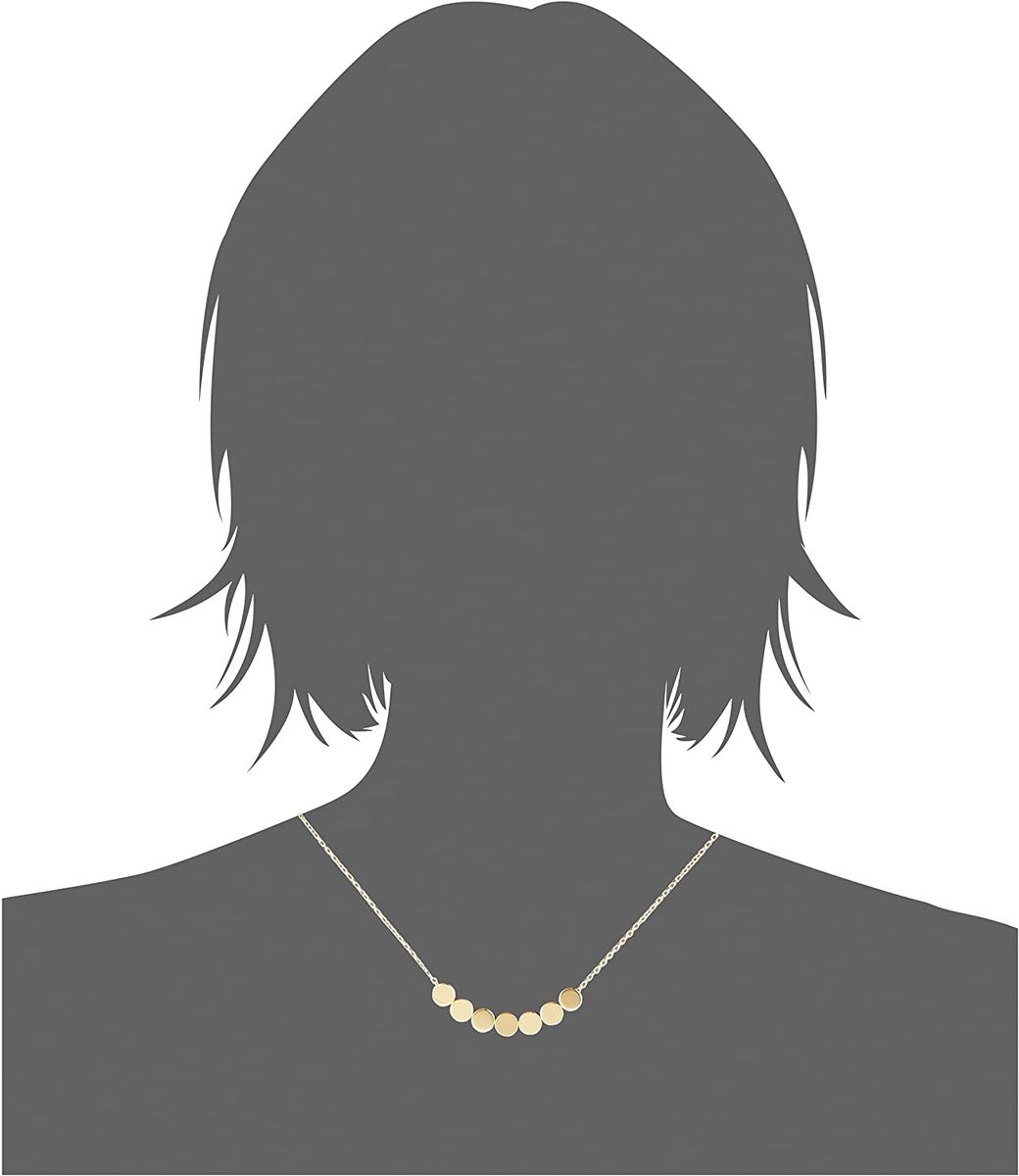 Minimalistische Kette mit sieben Scheiben