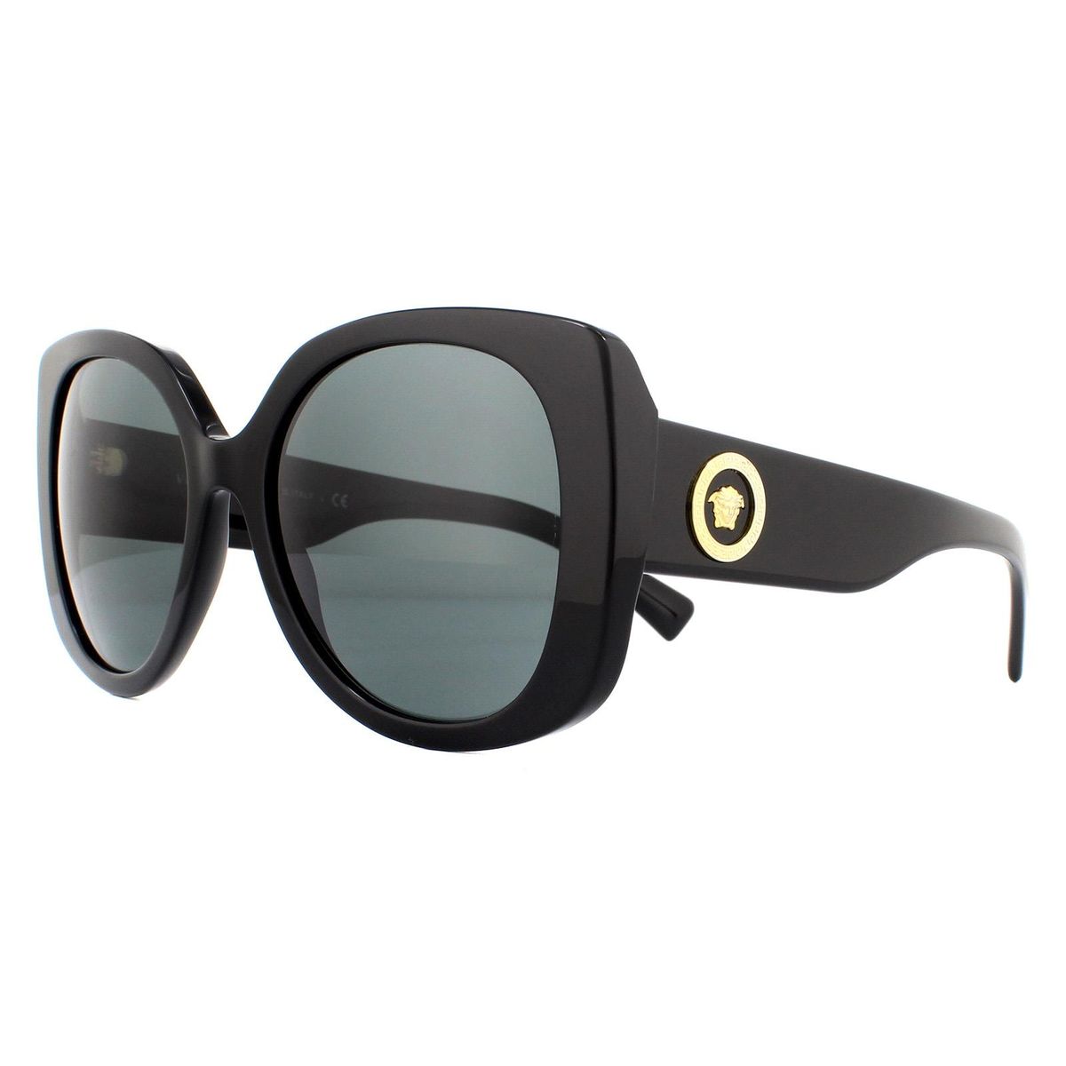 Klobige eckige Sonnenbrille mit Logo