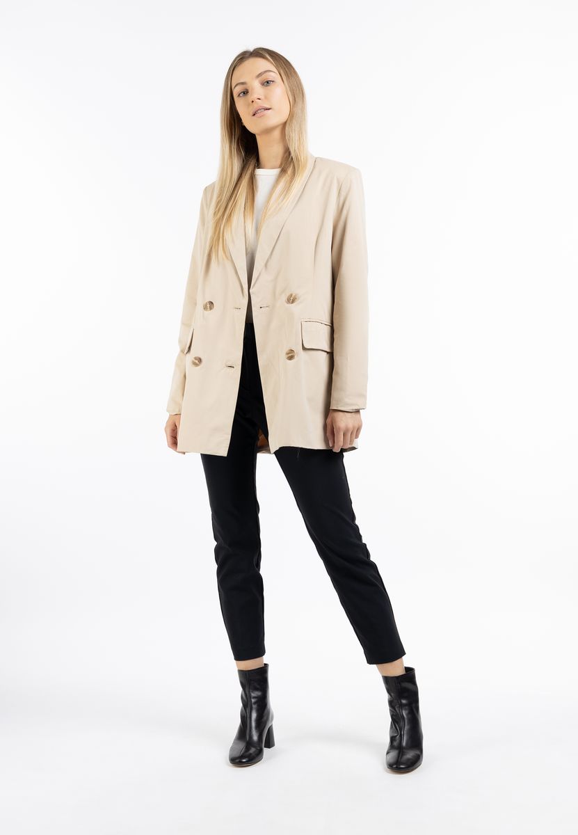 Zweireihiger taillierter Baumwoll-Blazer