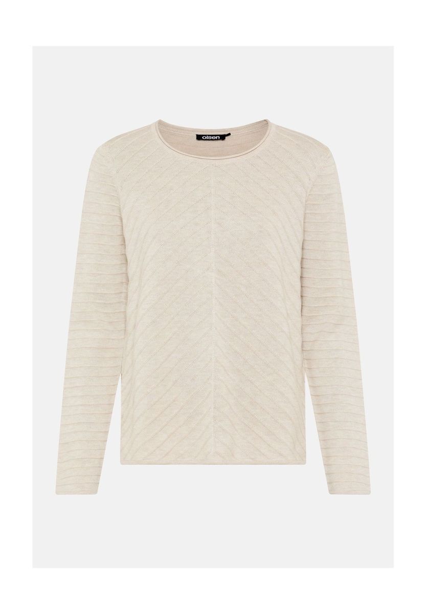 Strickpullover mit strukturiertem Chevron-Muster