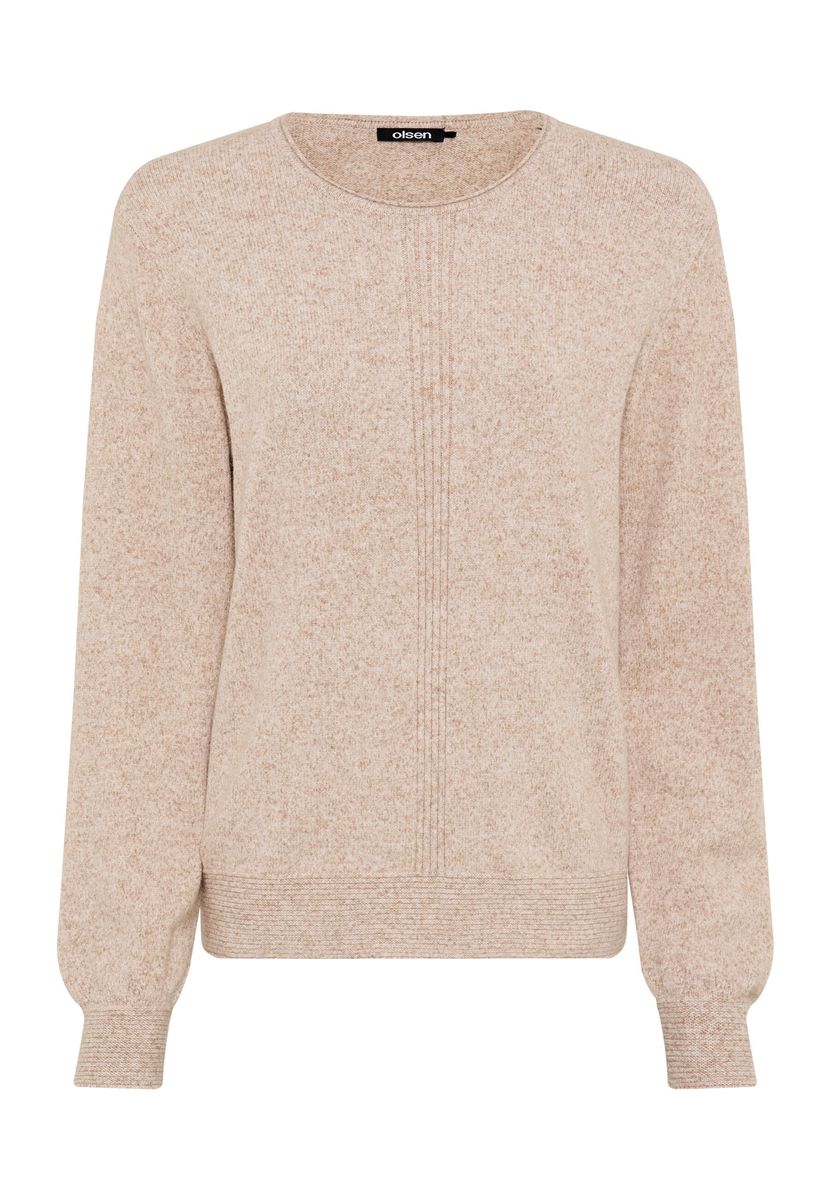 Strickpullover mit strukturiertem Chevron-Muster