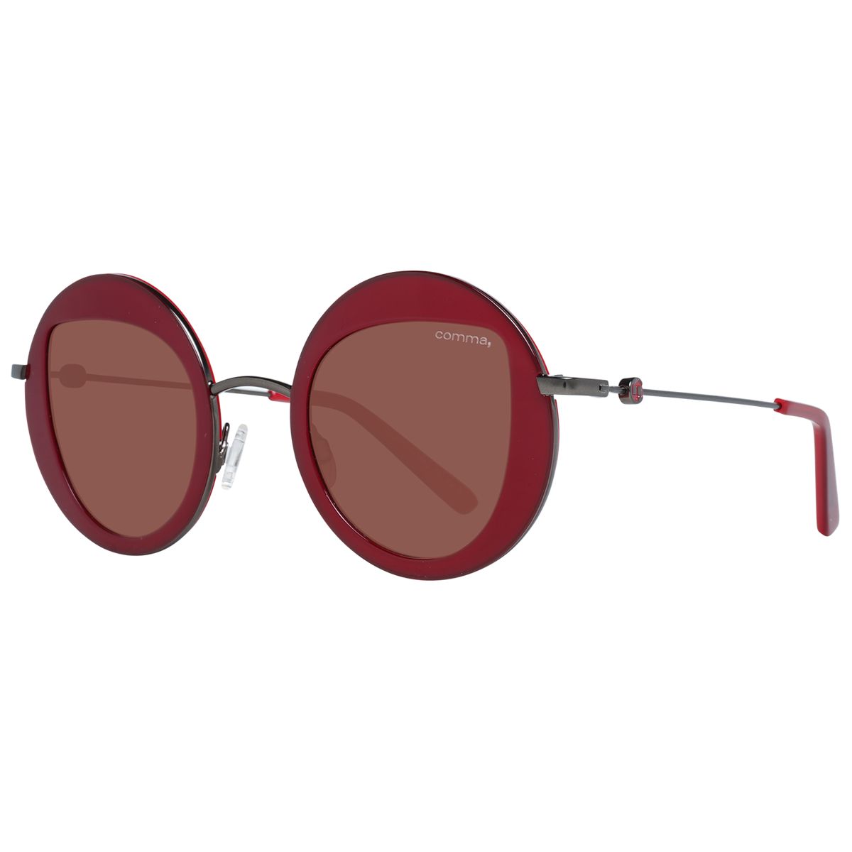 Übergroße runde Acetat-Sonnenbrille