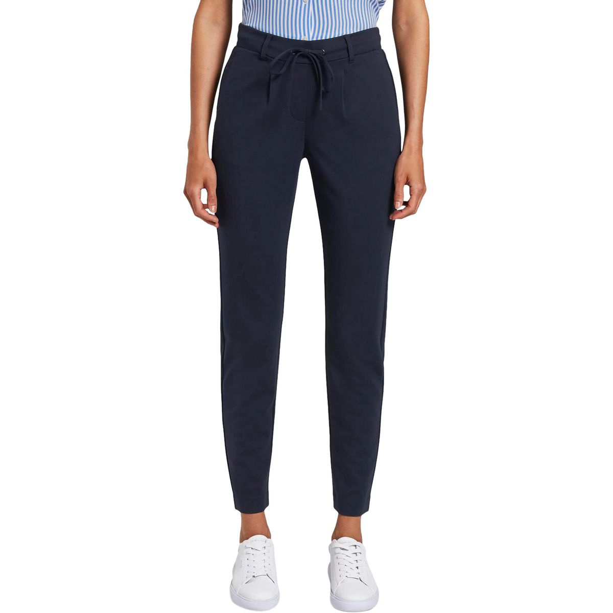 Lockere Knöchellange Kordelzug-Hose