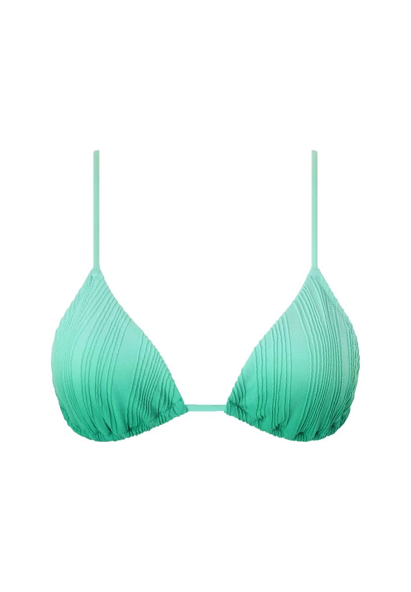 Strukturiertes Triangel-Bikini-Oberteil