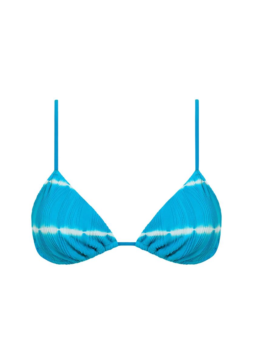 Texturiertes Tie-Dye Triangel-Bikini-Oberteil