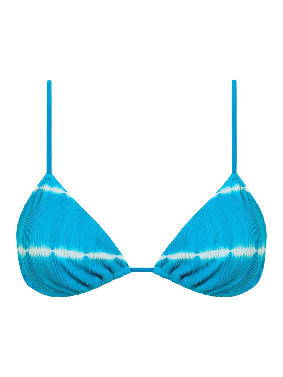 Texturiertes Tie-Dye Triangel-Bikini-Oberteil