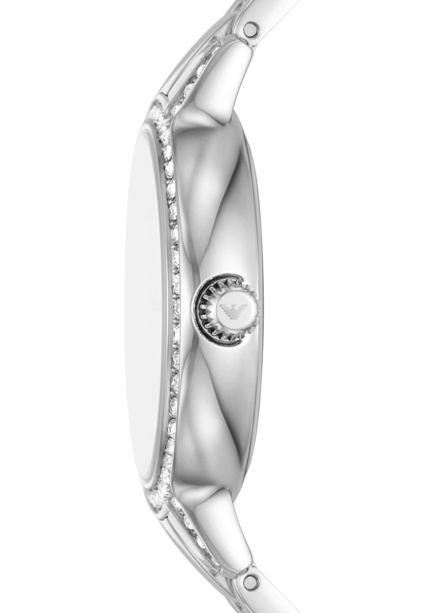 Schmuckbesetzte Perlmutt-Armbanduhr