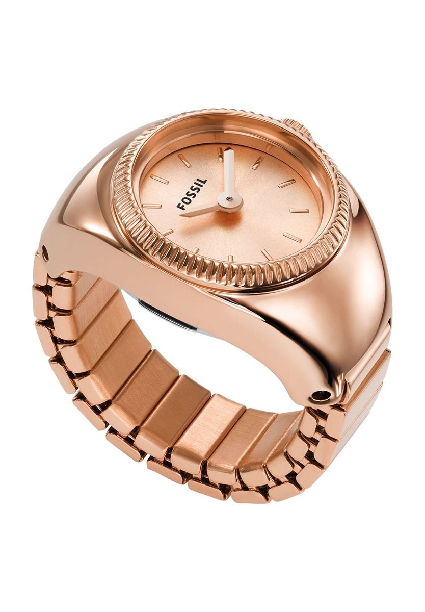 Auffällige Ring-Uhr mit elastischem Band