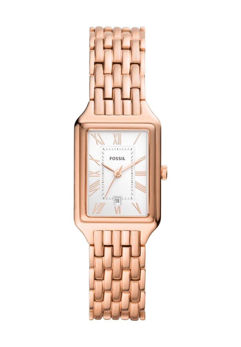 Elegante rechteckige Armbanduhr in Roségold