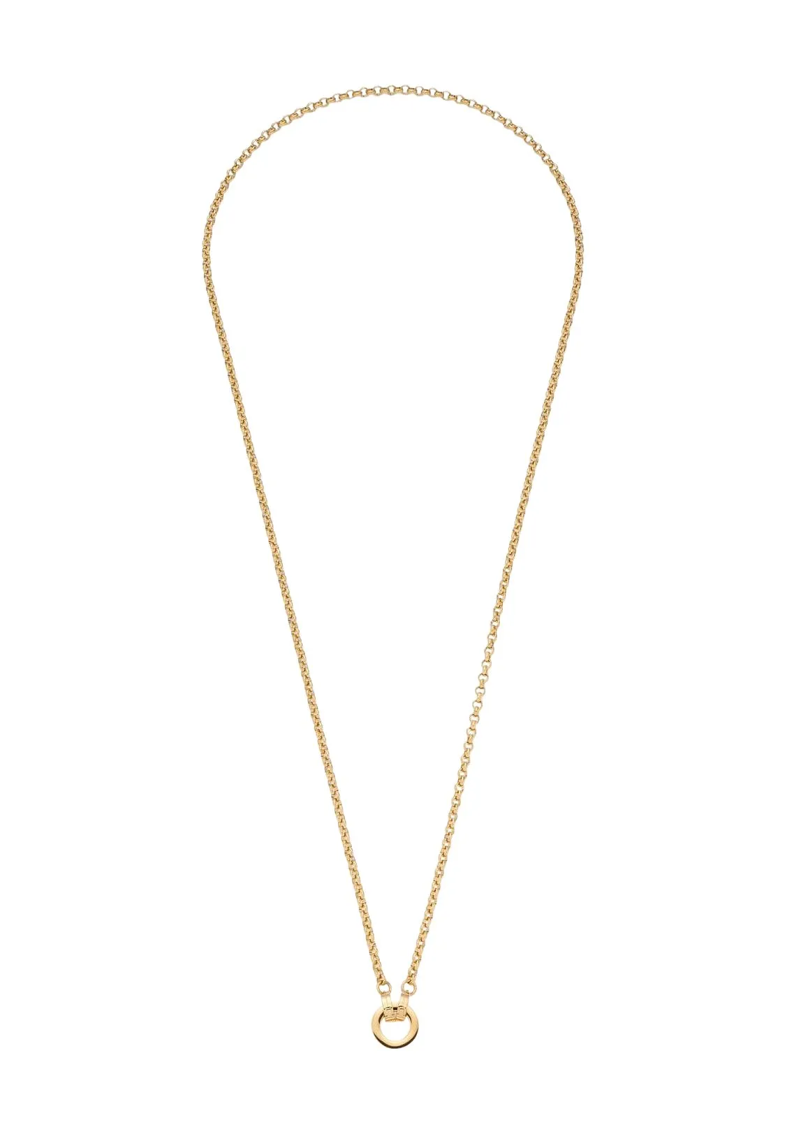 Minimalistische lange Halskette mit Ring