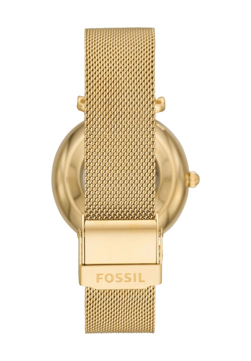 Elegante Skelett-Automatik-Uhr mit Mesh-Armband