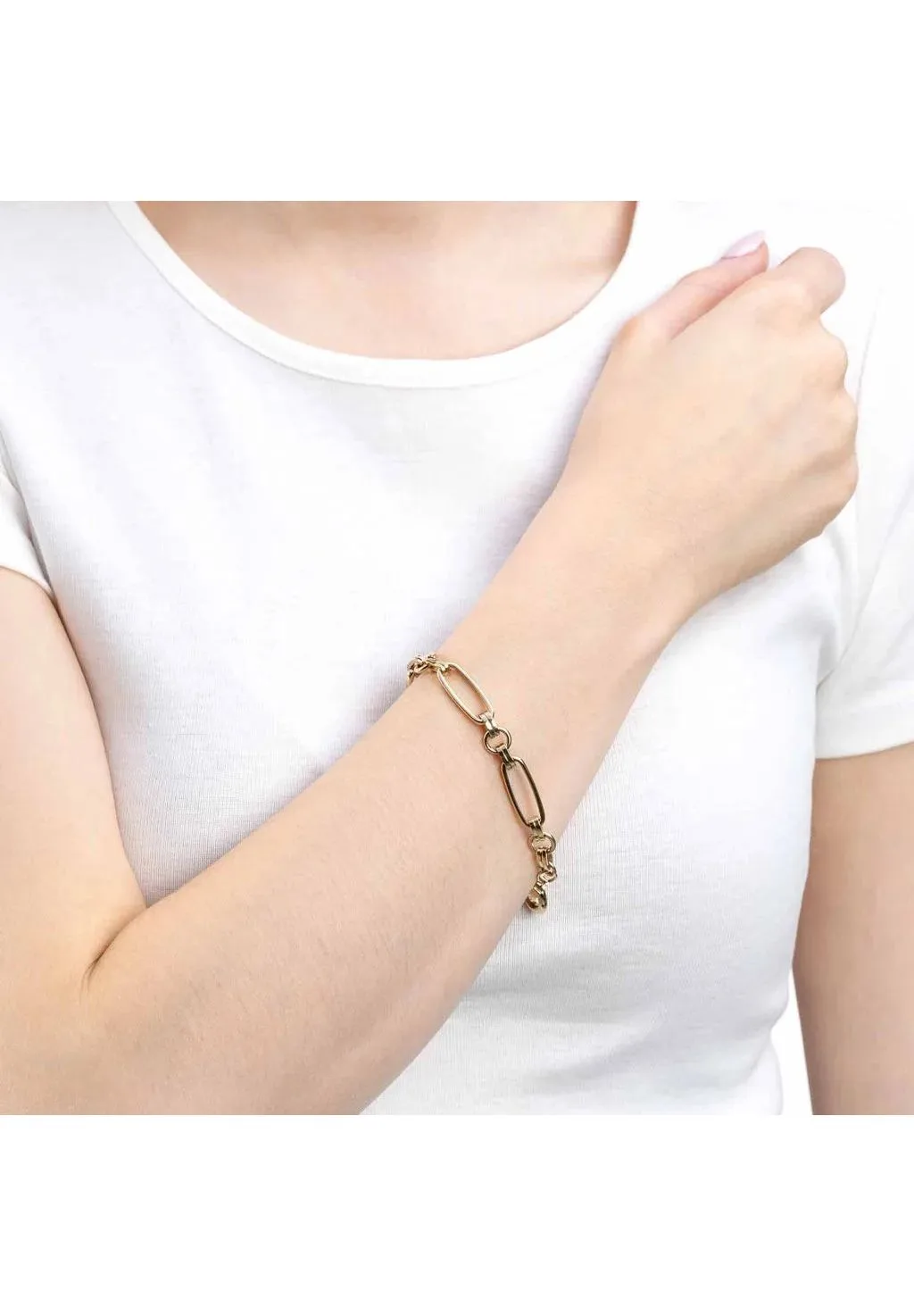 Markantes Gliederketten-Armband mit Struktur