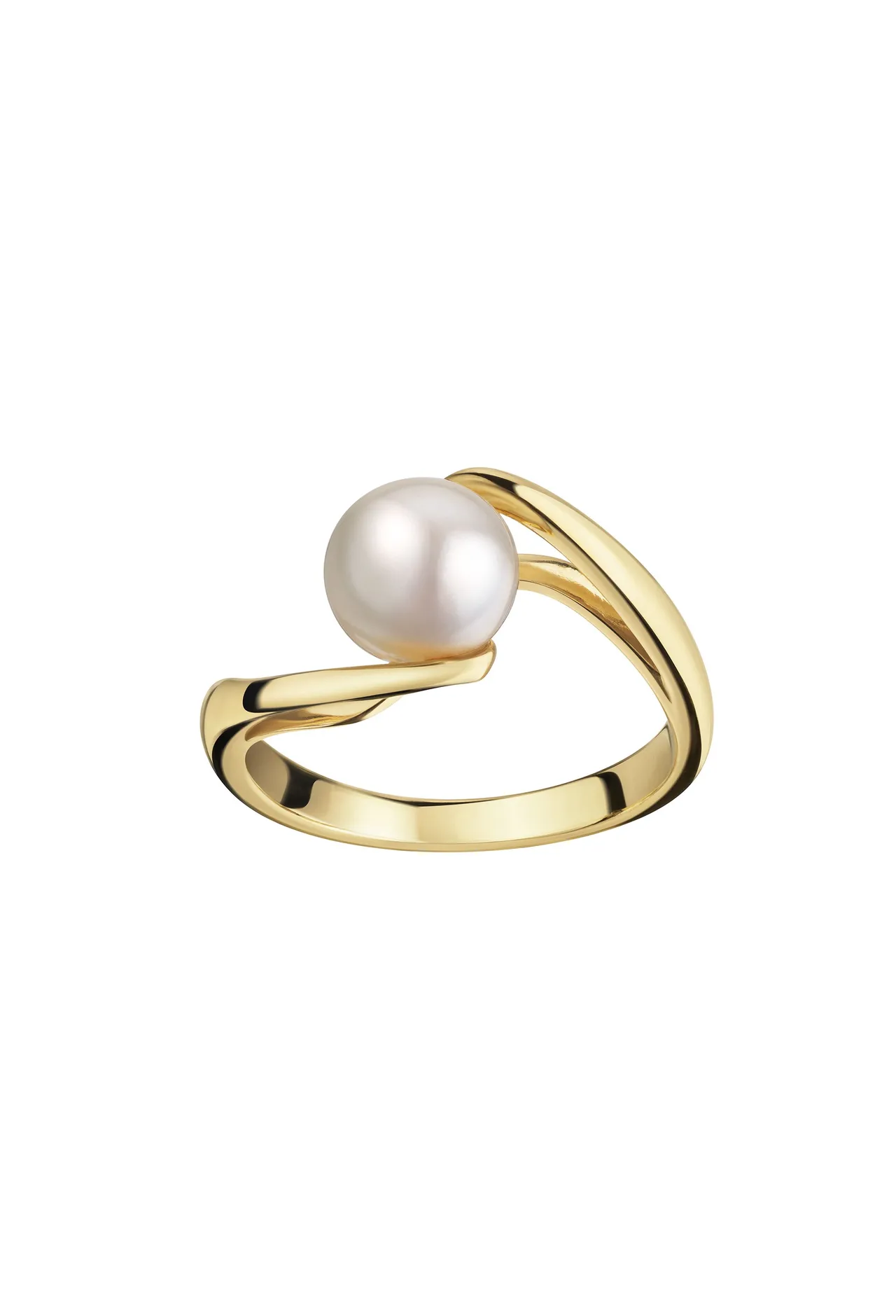 Eleganter Perlenring in Wickeloptik