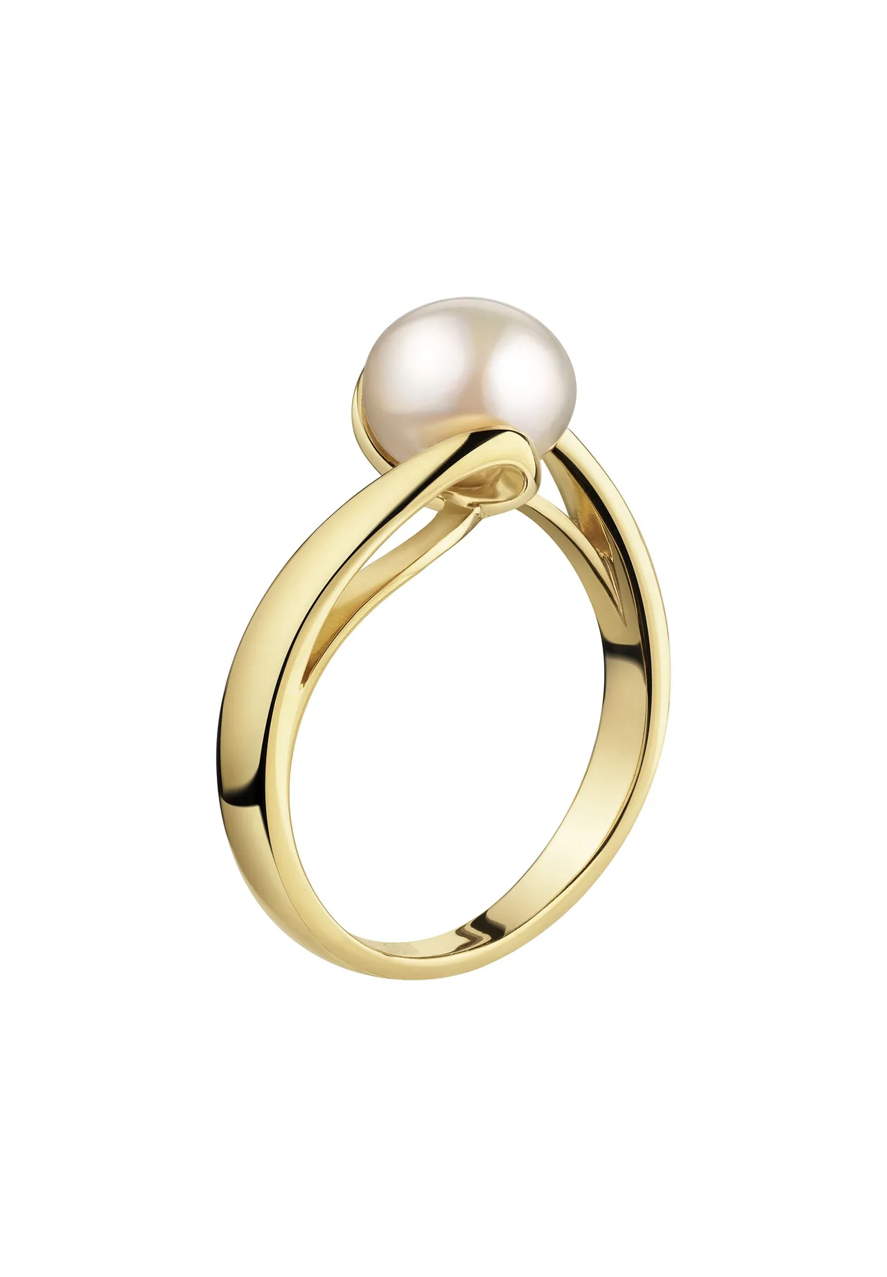 Eleganter Perlenring in Wickeloptik