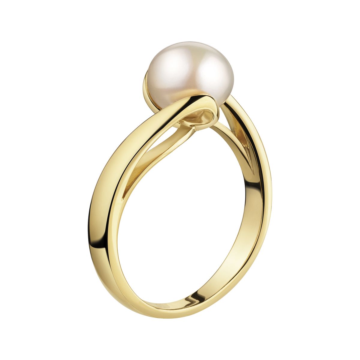 Eleganter Perlenring in Wickeloptik