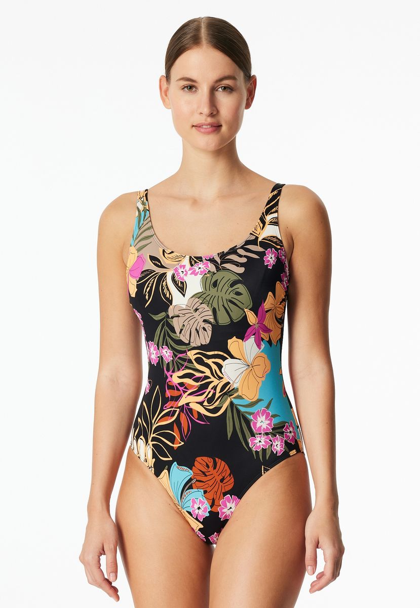 Tropischer Einteiler mit Blumenprint