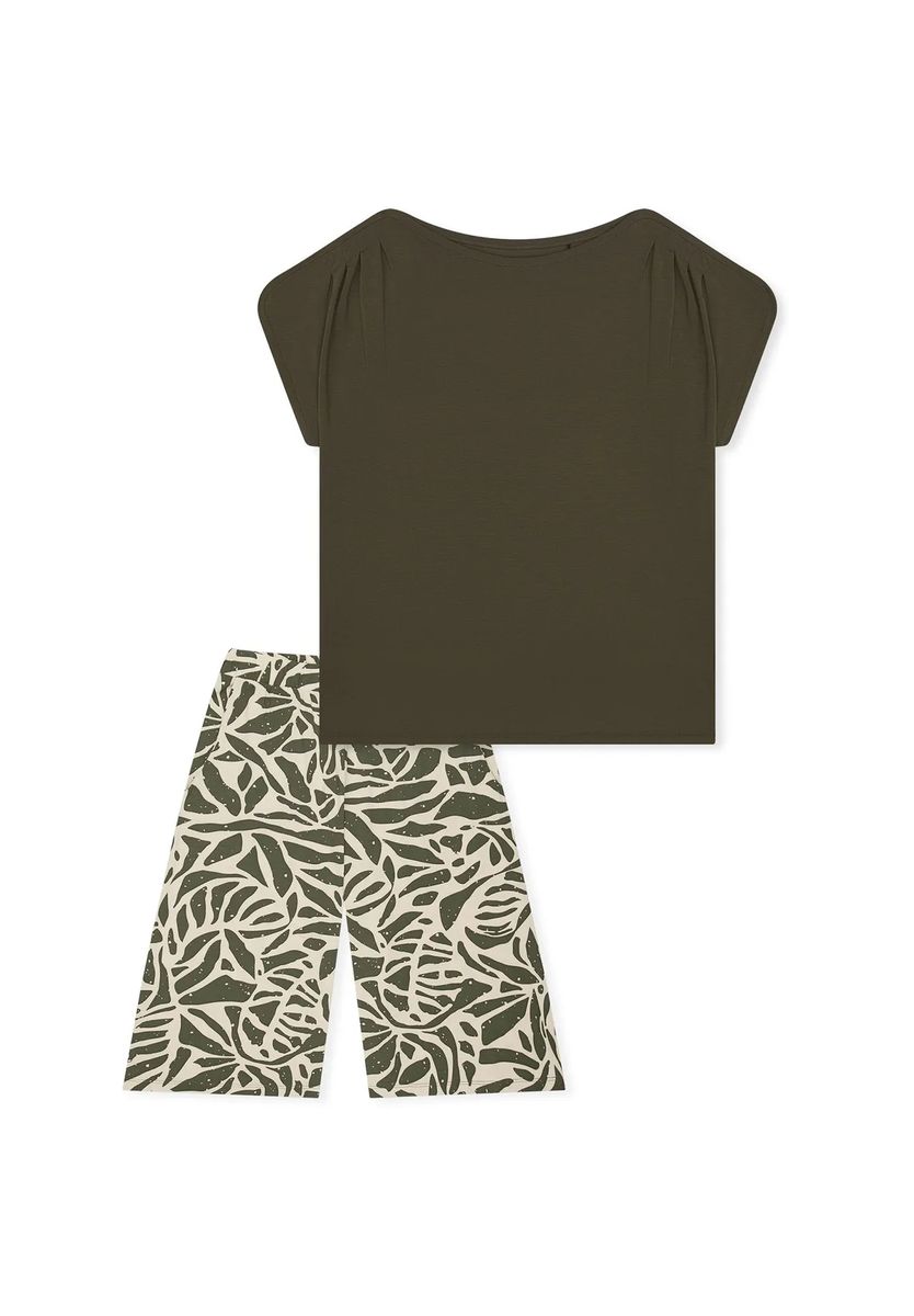 Premium-Loungewear-Set mit T-Shirt und Culotte