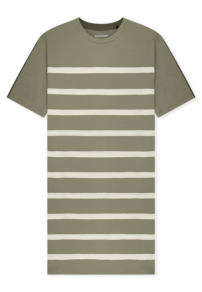 Gestreiftes Loose-Fit Jersey Nachthemd
