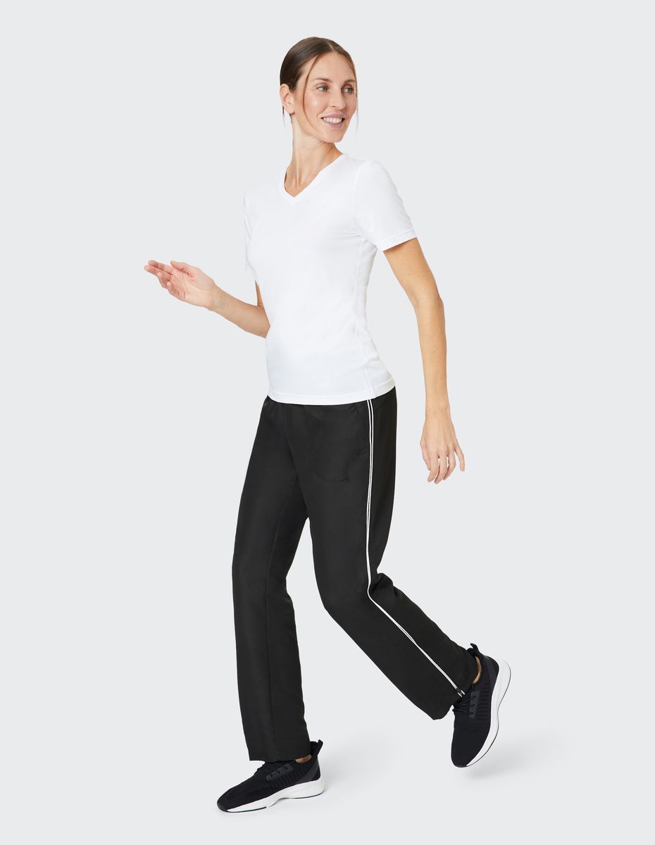 Gerade Sporthose mit Seiten-Reißverschluss