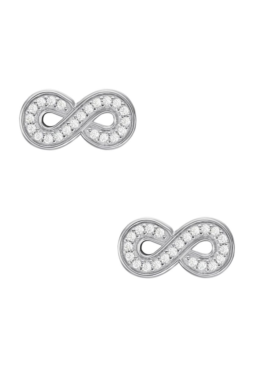Elegante Unendlichkeitssymbol-Ohrstecker aus Silber