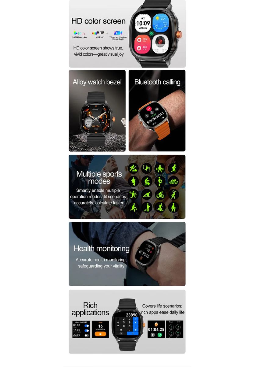 Zeitgenössische sportliche digitale Smartwatch