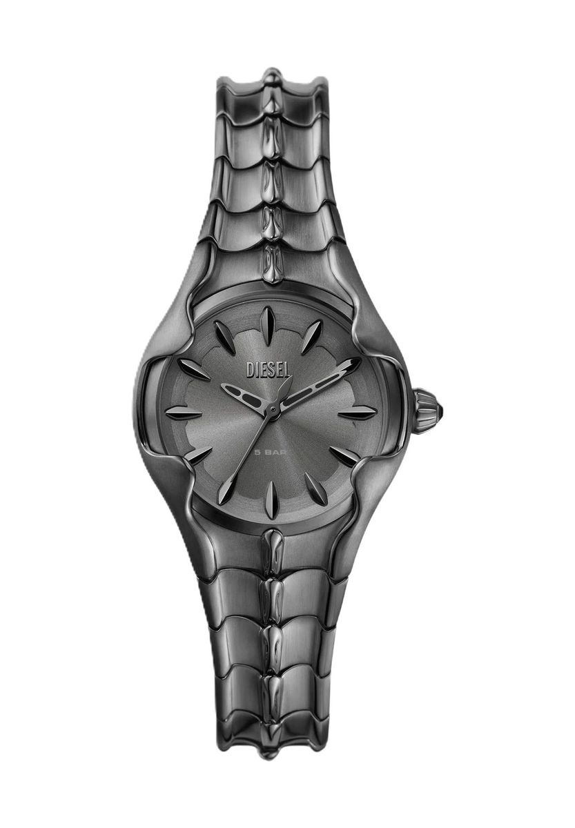 Skulpturale Armbanduhr mit organischen Gliedern