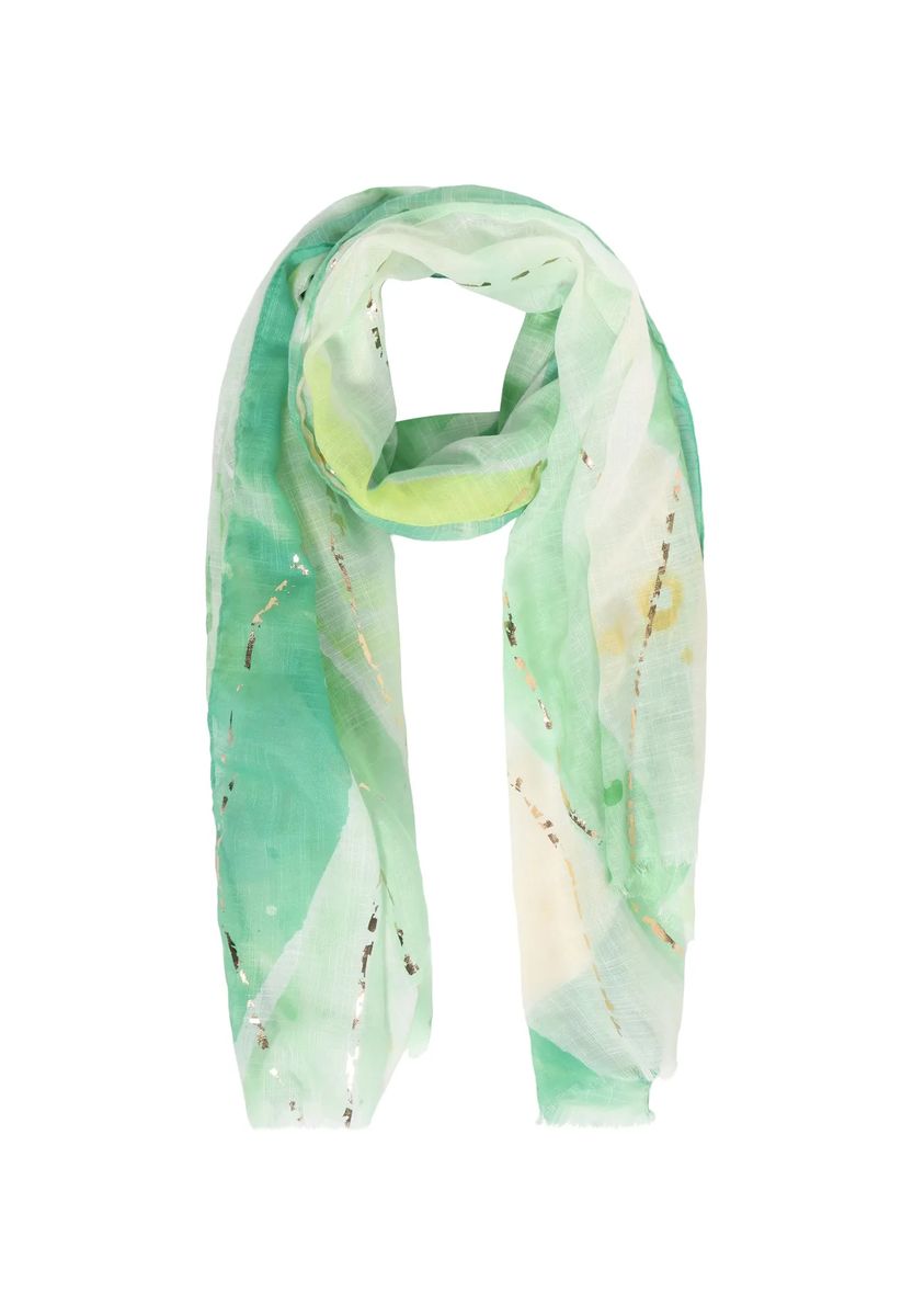 Leichtes Aquarell-Tuch mit Goldfolie