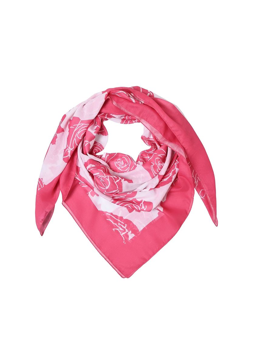 Eleganter quadratischer Schal mit Rosenmuster