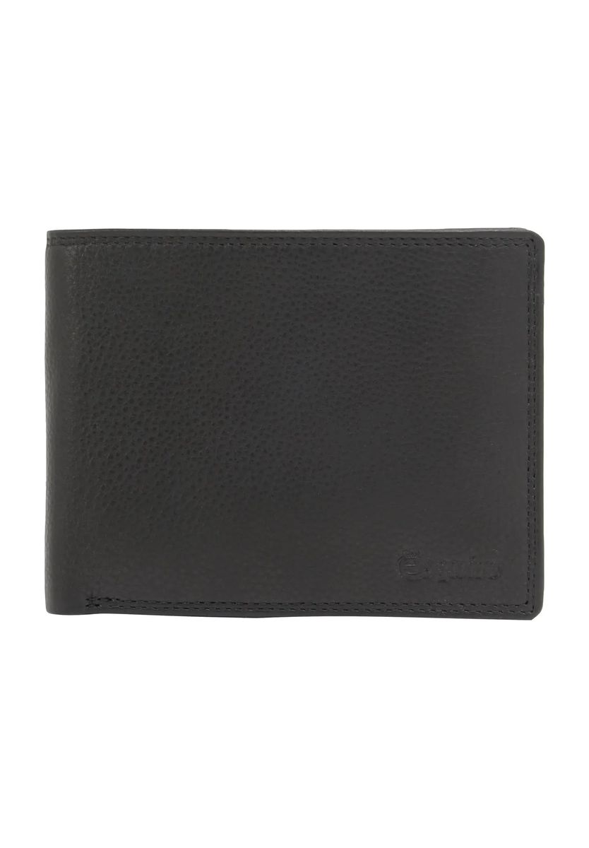 Klassische Brieftasche aus genarbtem Leder