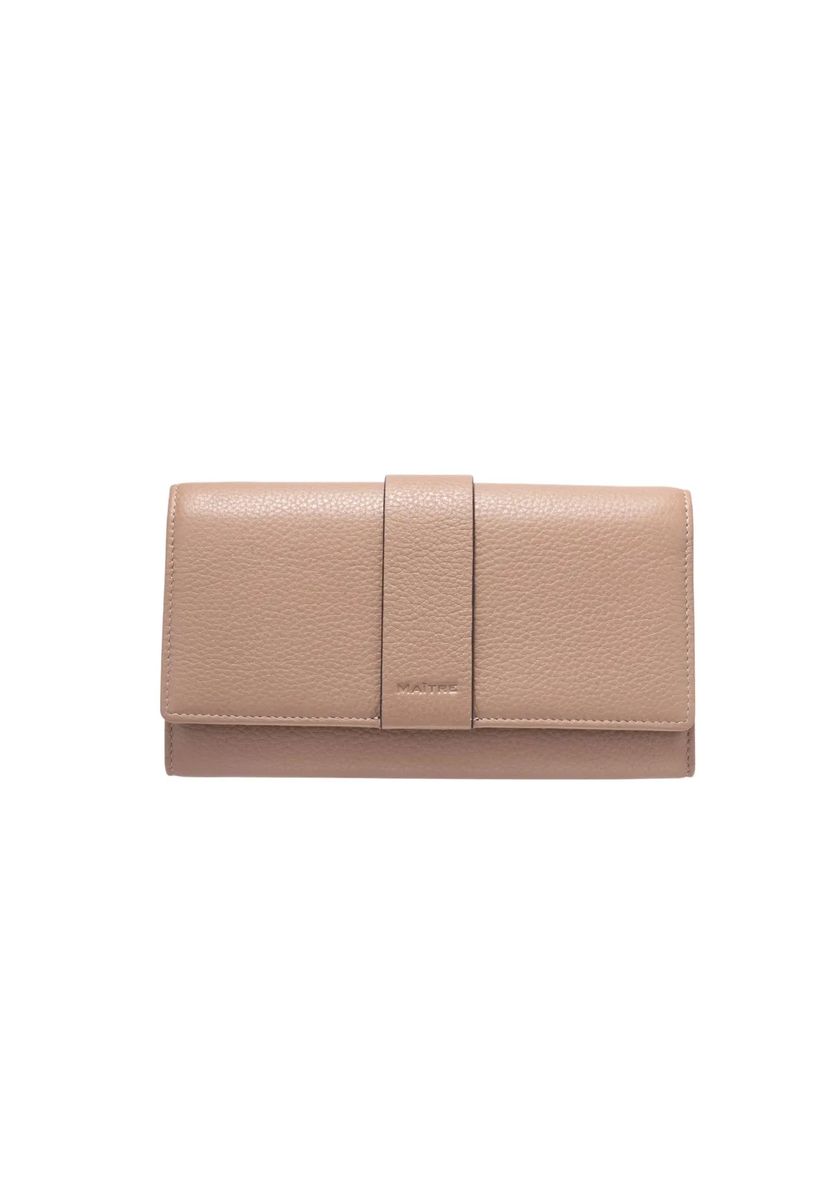Elegantes Langportemonnaie aus genarbtem Leder