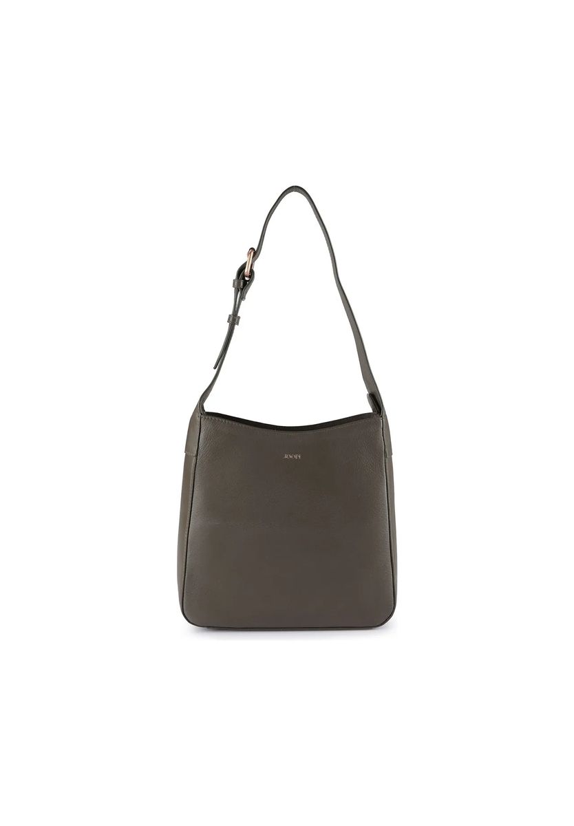 Elegante Schultertasche aus genarbtem Leder