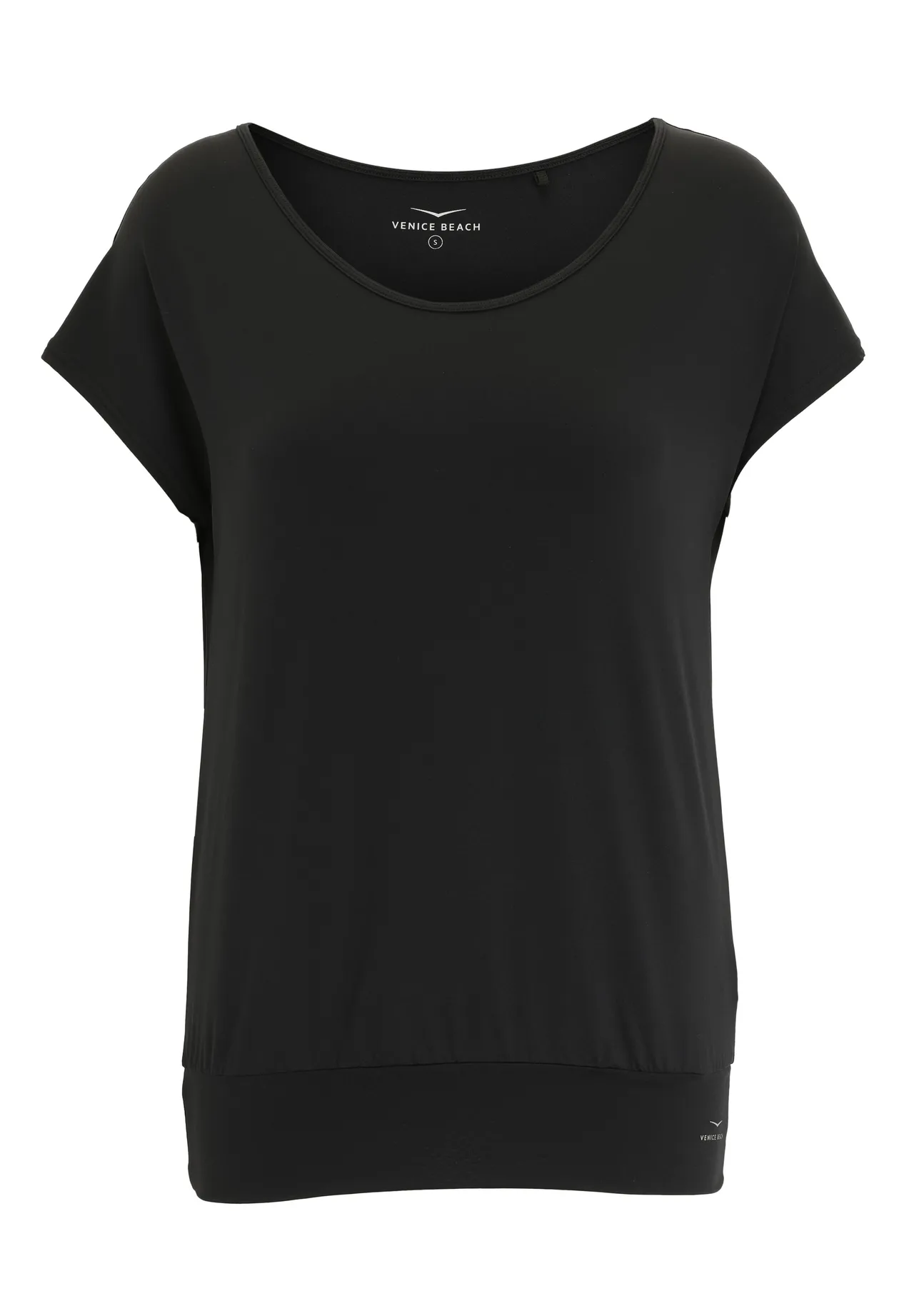 Funktionsshirt mit weitem Rundhalsausschnitt
