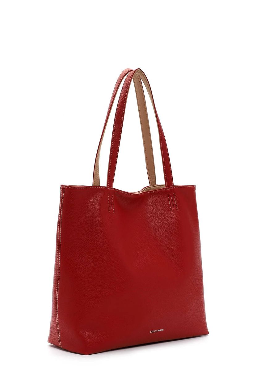 Geräumiger Shopper aus genarbtem Kunstleder