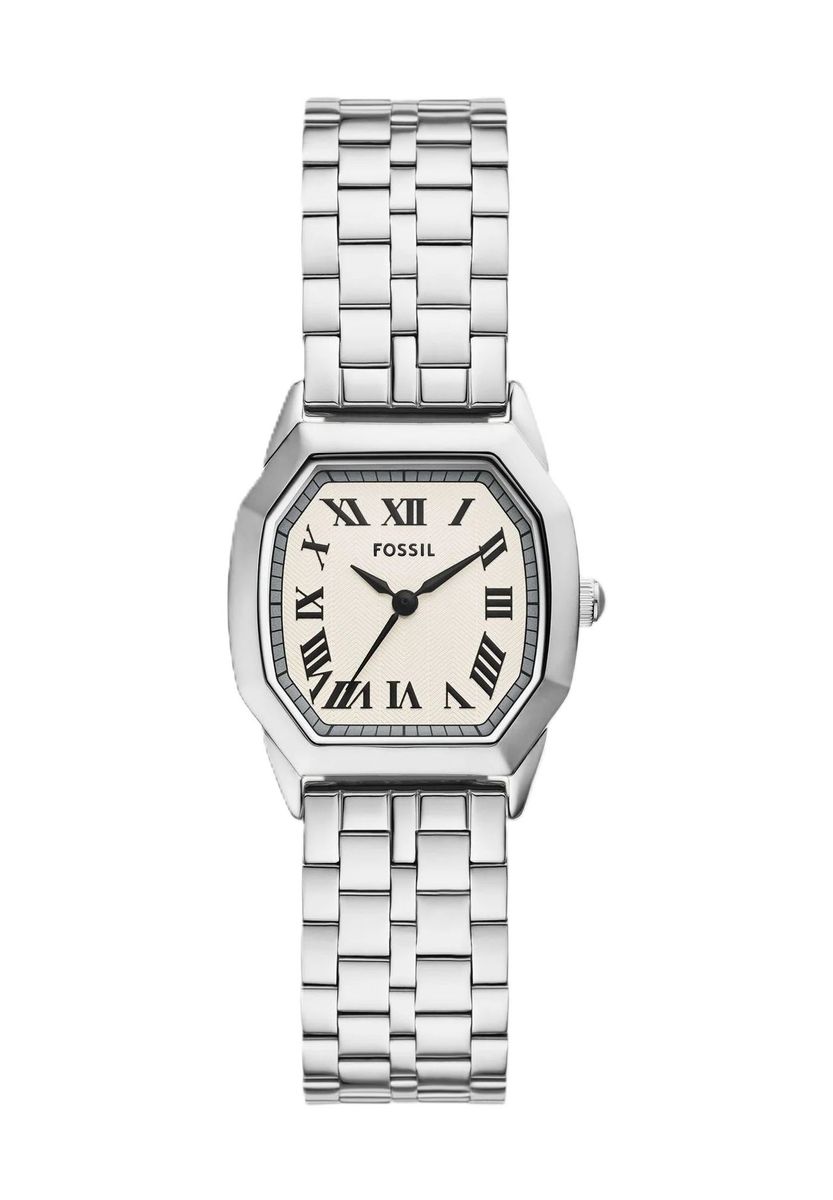 Elegante Edelstahluhr mit achteckigem Gehäuse