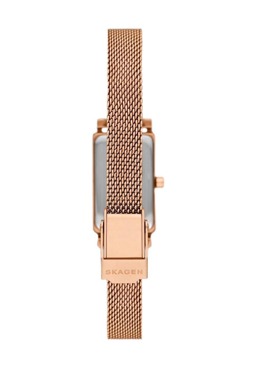 Minimalistische rechteckige Mesh-Armbanduhr