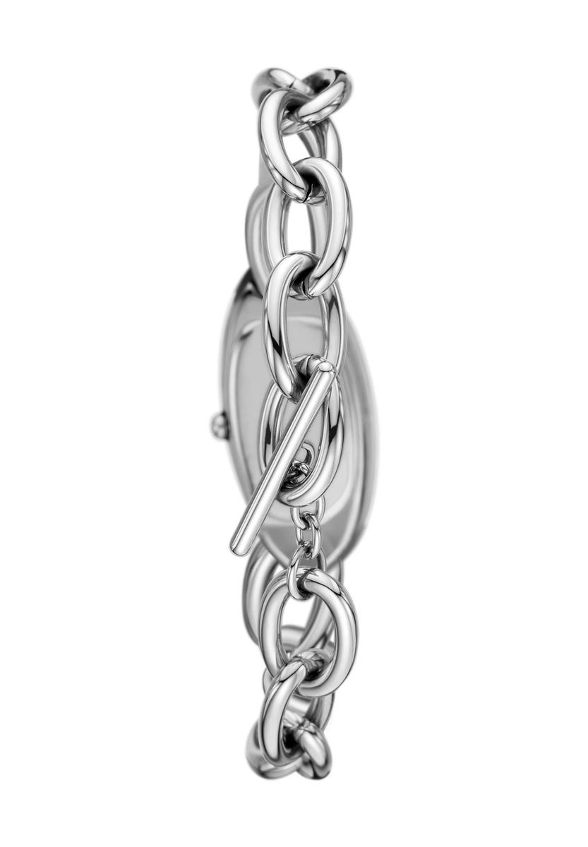 Skulpturale ovale Gliederketten-Uhr