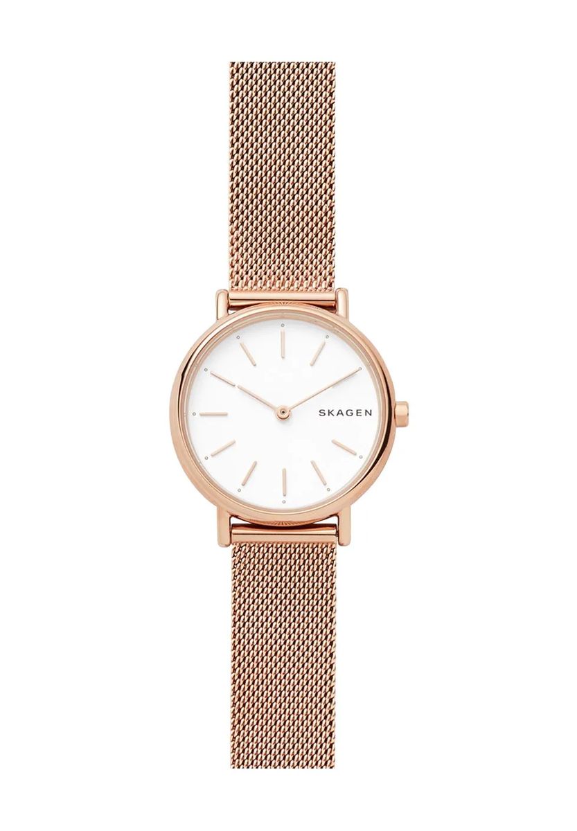 Minimalistische Uhr mit Milanaise-Armband