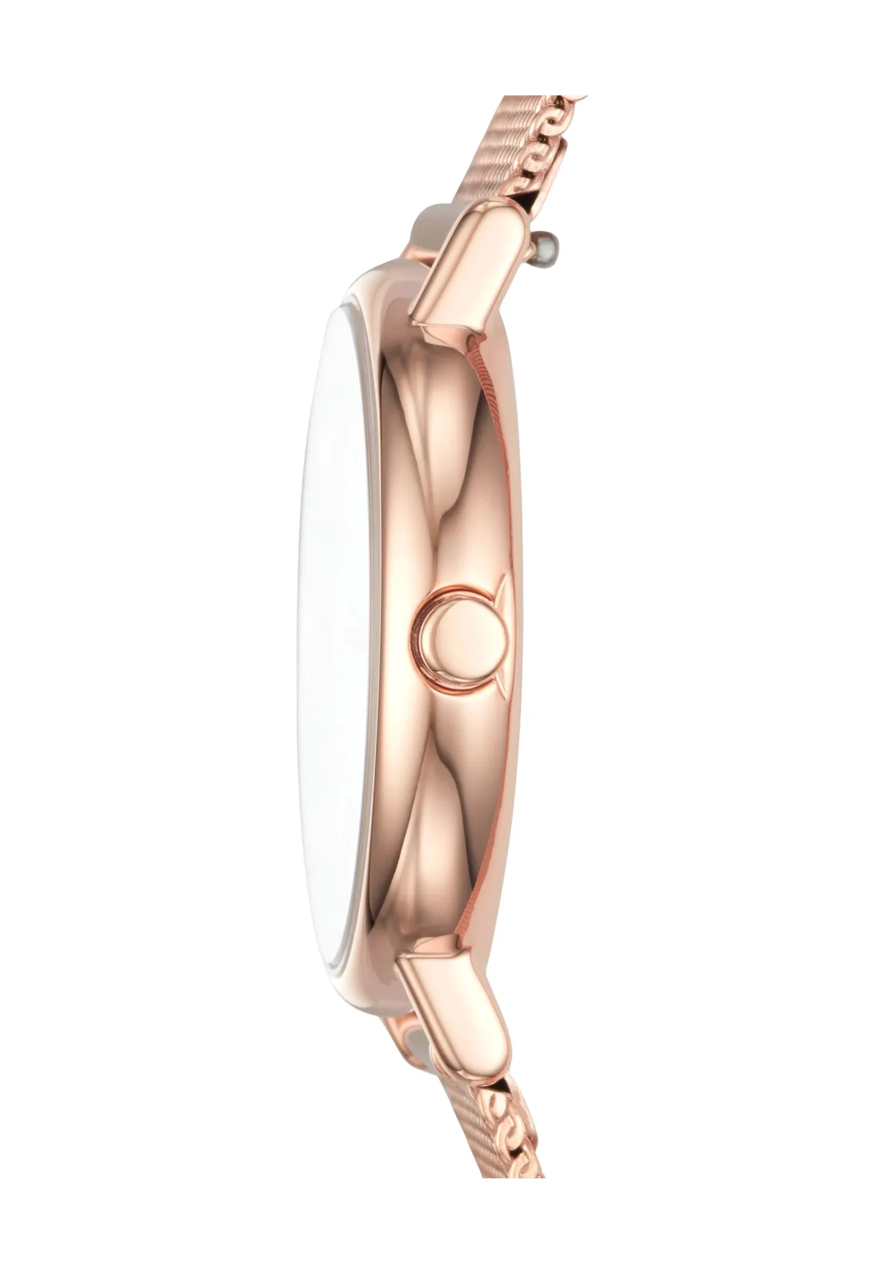 Minimalistische Uhr mit Milanaise-Armband