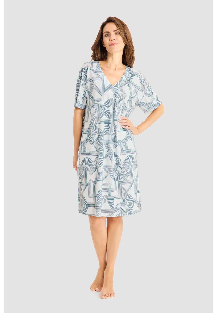 Schlafshirt mit geometrischem Print