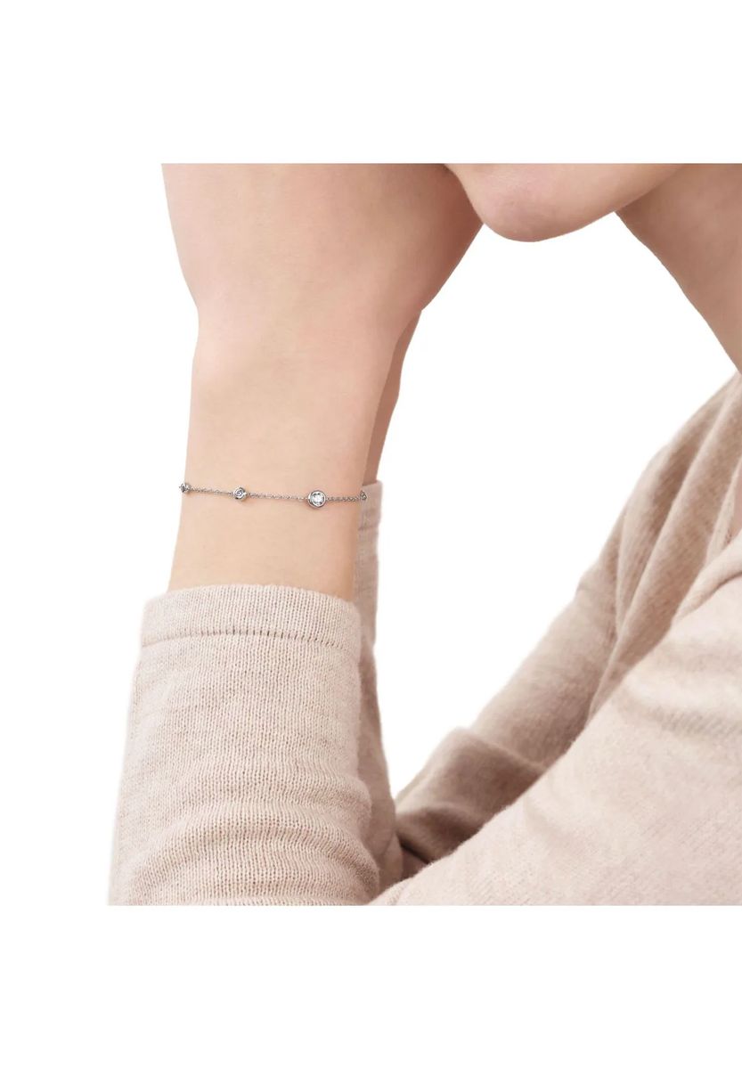 Filigranes Silberarmband mit Zirkonia