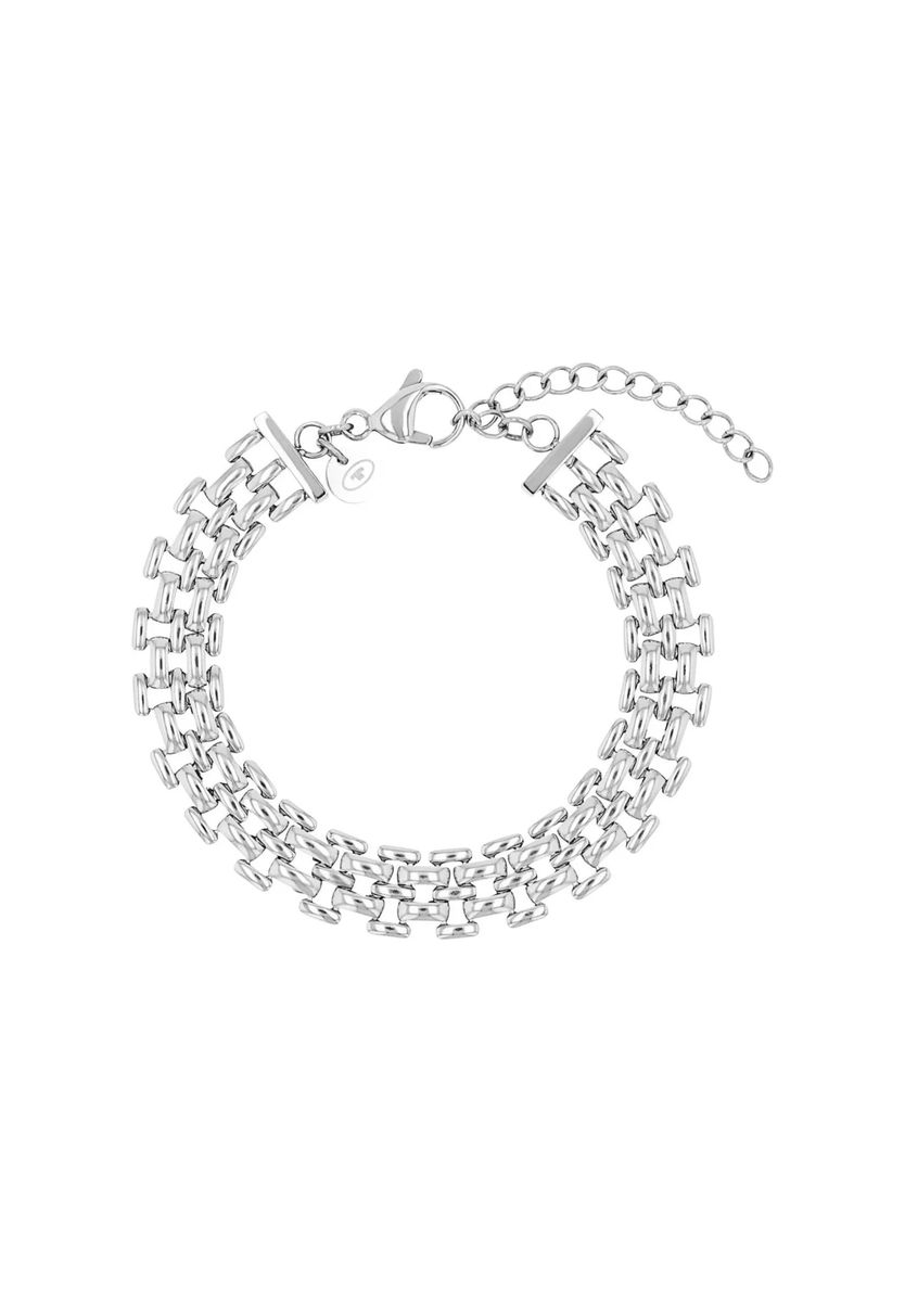 Breites Poliertes Gliederarmband