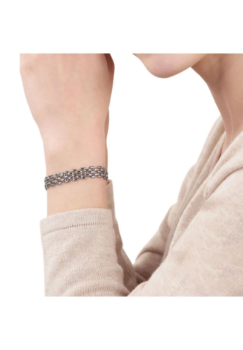 Breites Poliertes Gliederarmband