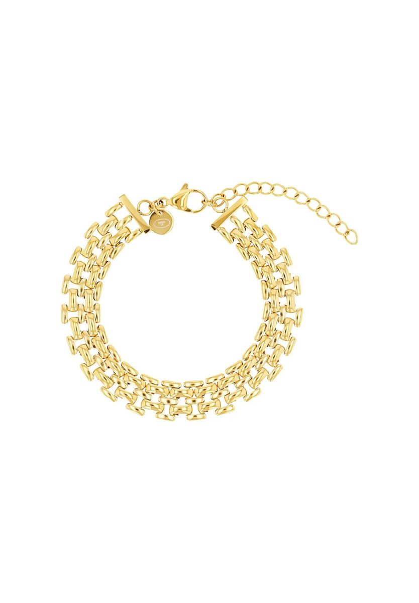 Dreireihiges poliertes Gliederarmband