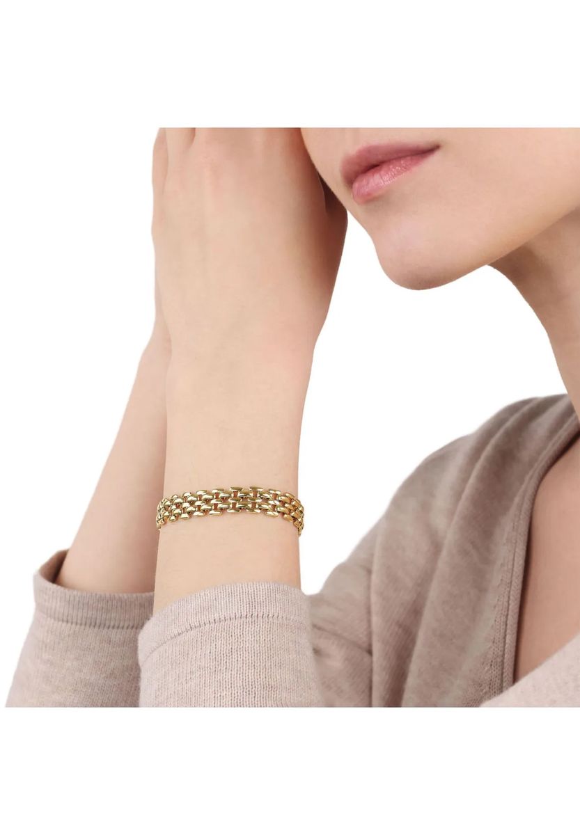 Dreireihiges poliertes Gliederarmband