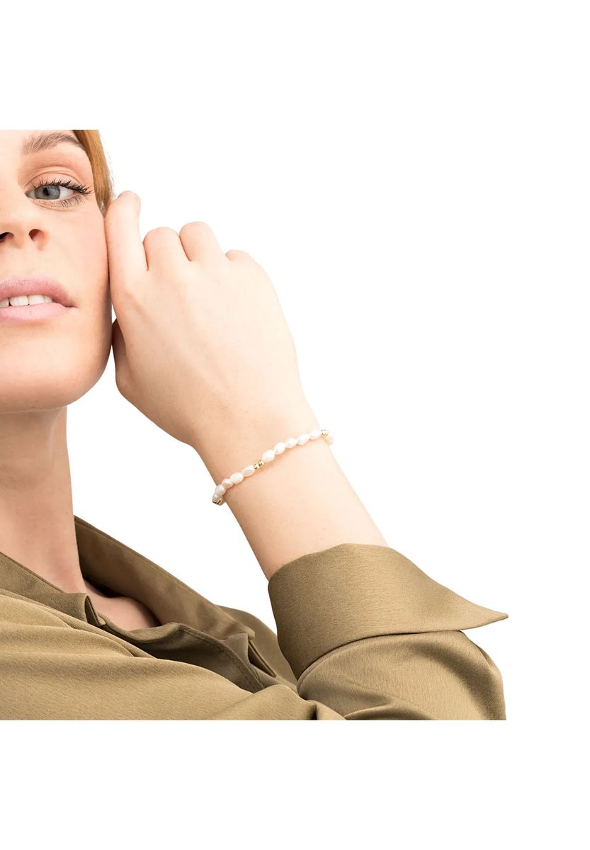 Barockperlen-Armband mit Goldakzenten